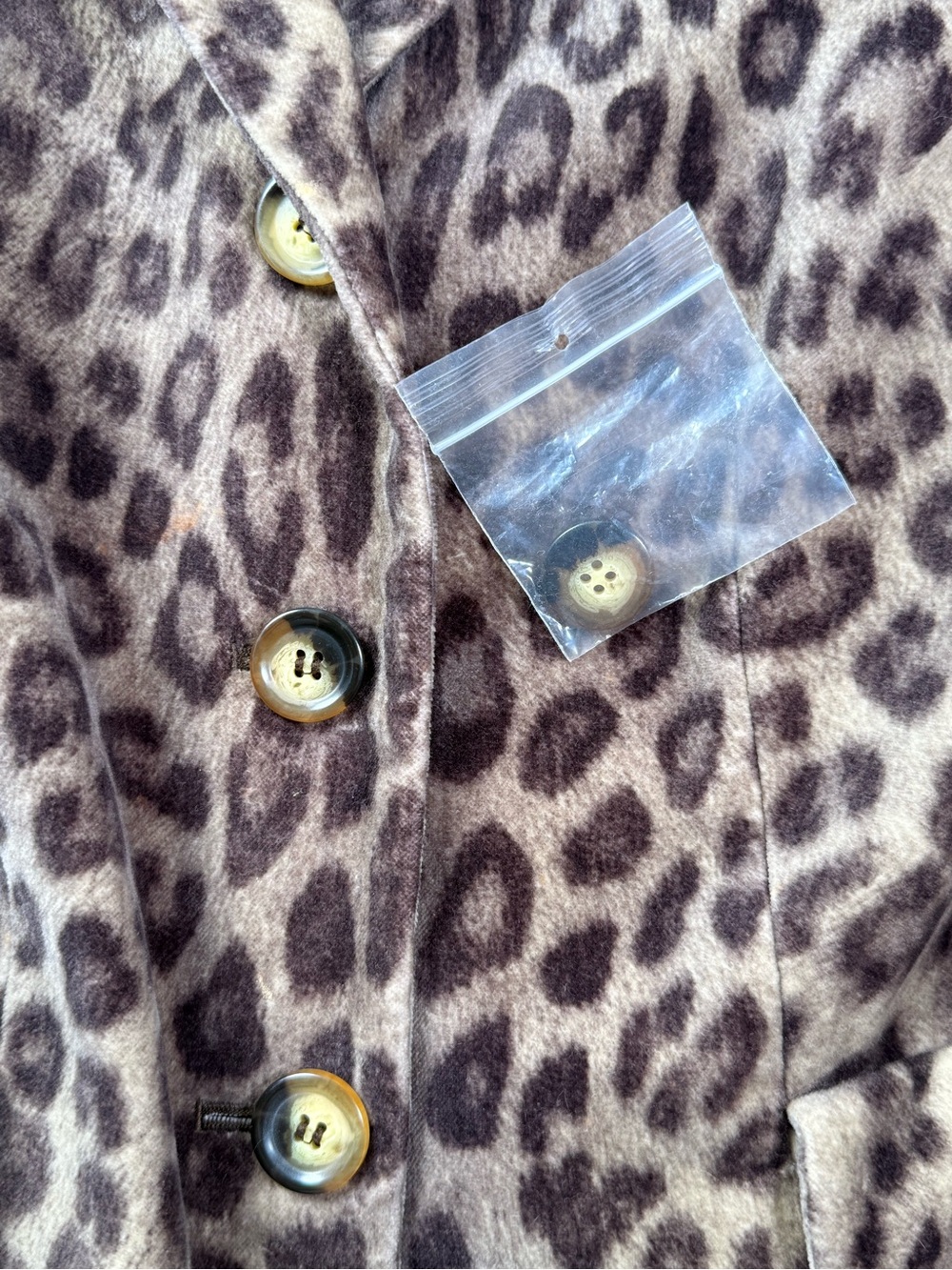 Talbots Petites 6P Leopard Print Blazer Cotton Brown Animal Print Jacket Career - Picture 7 of 11
